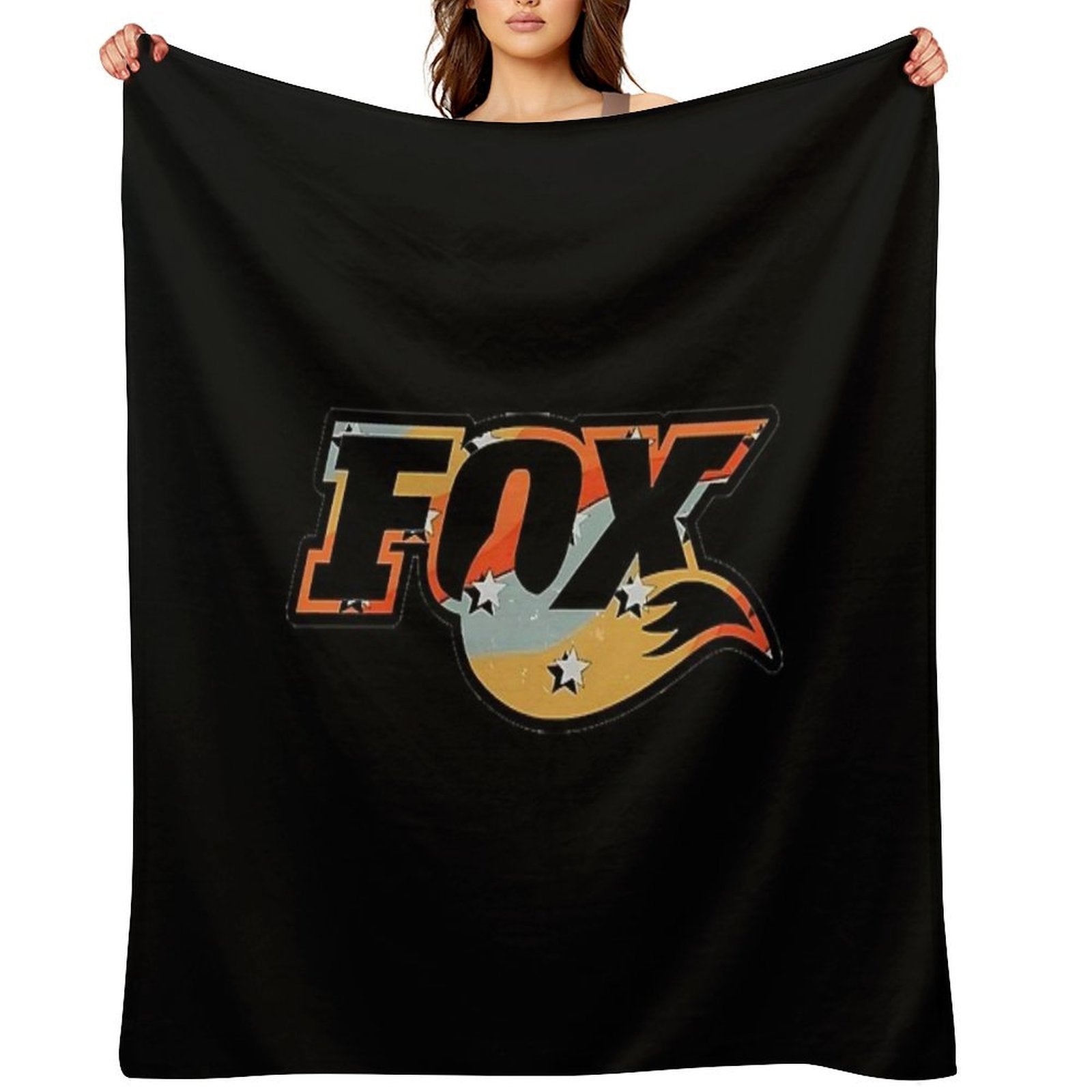 Unique Fox Design Throw Blanket