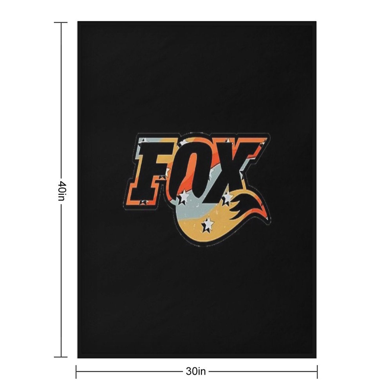 Unique Fox Design Throw Blanket